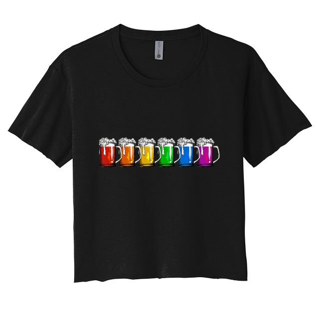 LGBT Pride Rainbow Beer Crop Top
