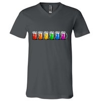 LGBT Pride Rainbow Beer V-Neck T-Shirt