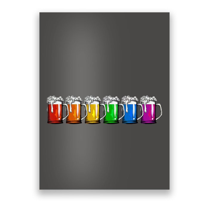 LGBT Pride Rainbow Beer Poster