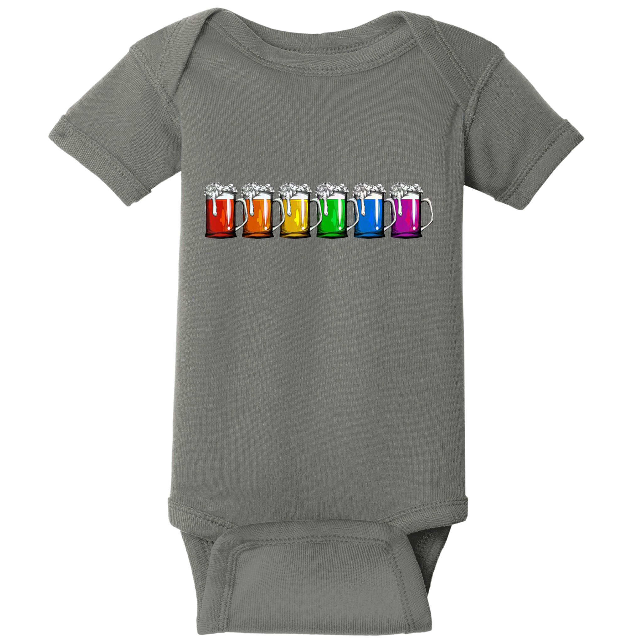 LGBT Pride Rainbow Beer Baby Bodysuit