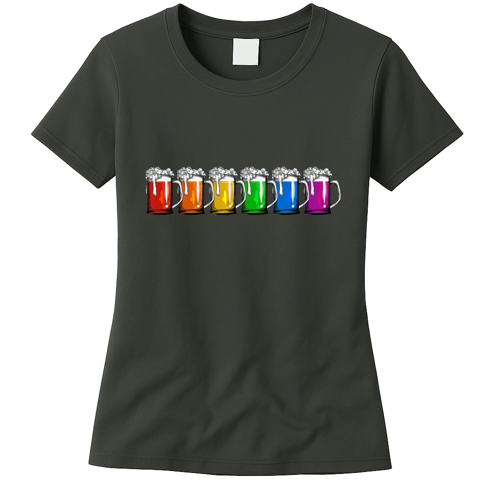 LGBT Pride Rainbow Beer Womens T-Shirt