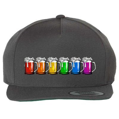 LGBT Pride Rainbow Beer Wool Snapback Cap