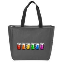 LGBT Pride Rainbow Beer Zip Tote Bag