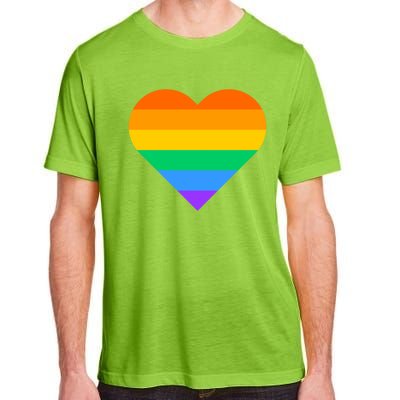 Lgbt Pride Rainbow Color Flag Heart Love Awareness Cool Gift Adult ChromaSoft Performance T-Shirt