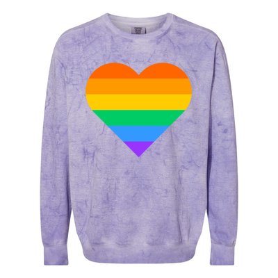 Lgbt Pride Rainbow Color Flag Heart Love Awareness Cool Gift Colorblast Crewneck Sweatshirt