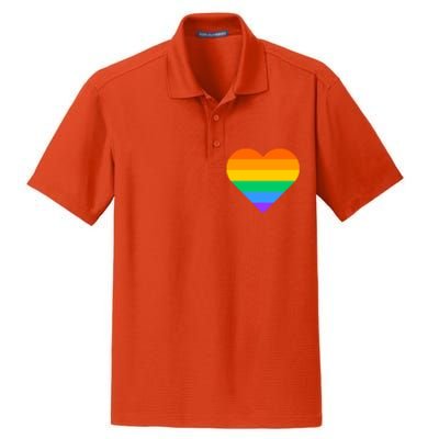 Lgbt Pride Rainbow Color Flag Heart Love Awareness Cool Gift Dry Zone Grid Polo