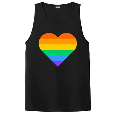 Lgbt Pride Rainbow Color Flag Heart Love Awareness Cool Gift PosiCharge Competitor Tank