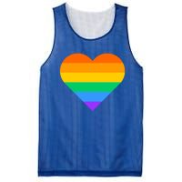 Lgbt Pride Rainbow Color Flag Heart Love Awareness Cool Gift Mesh Reversible Basketball Jersey Tank