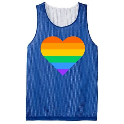 Lgbt Pride Rainbow Color Flag Heart Love Awareness Cool Gift Mesh Reversible Basketball Jersey Tank