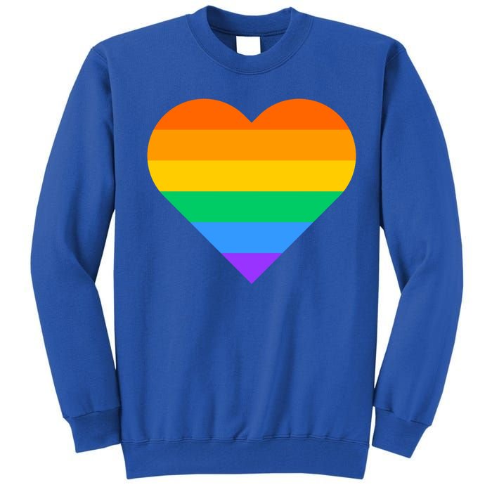 Lgbt Pride Rainbow Color Flag Heart Love Awareness Cool Gift Tall Sweatshirt