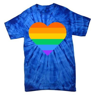 Lgbt Pride Rainbow Color Flag Heart Love Awareness Cool Gift Tie-Dye T-Shirt