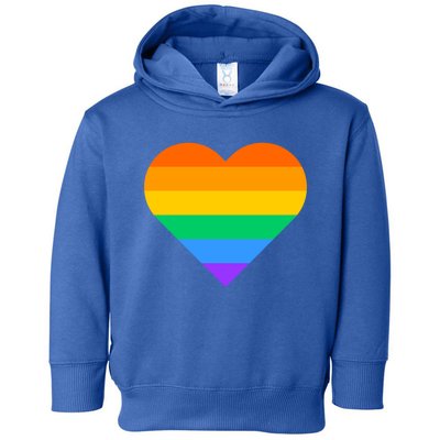 Lgbt Pride Rainbow Color Flag Heart Love Awareness Cool Gift Toddler Hoodie