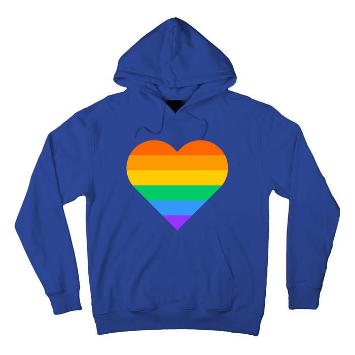 Lgbt Pride Rainbow Color Flag Heart Love Awareness Cool Gift Tall Hoodie