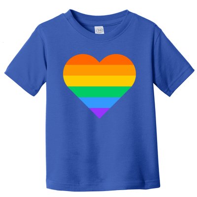 Lgbt Pride Rainbow Color Flag Heart Love Awareness Cool Gift Toddler T-Shirt