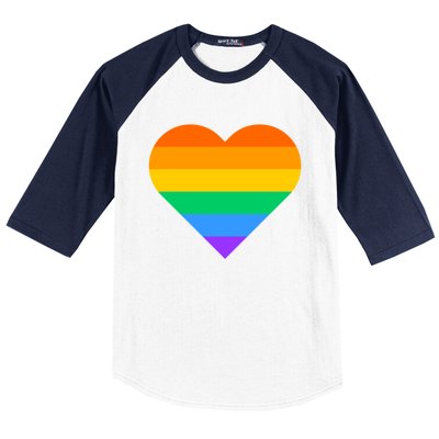 Lgbt Pride Rainbow Color Flag Heart Love Awareness Cool Gift Baseball Sleeve Shirt