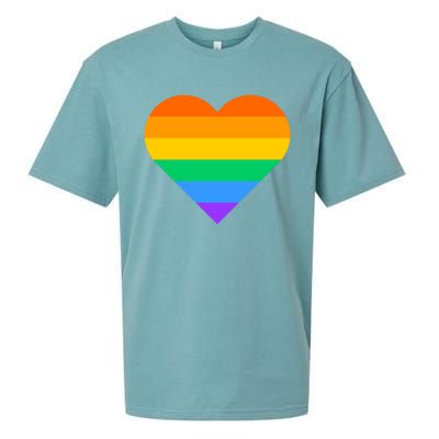 Lgbt Pride Rainbow Color Flag Heart Love Awareness Cool Gift Sueded Cloud Jersey T-Shirt