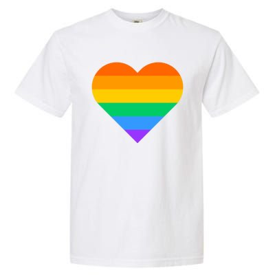 Lgbt Pride Rainbow Color Flag Heart Love Awareness Cool Gift Garment-Dyed Heavyweight T-Shirt