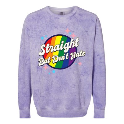 LGBTQIA+ Pride Rainbow Support Colorblast Crewneck Sweatshirt