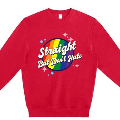 LGBTQIA+ Pride Rainbow Support Premium Crewneck Sweatshirt