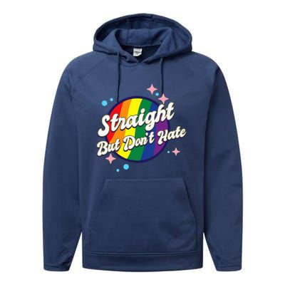 LGBTQIA+ Pride Rainbow Support Performance Fleece Hoodie