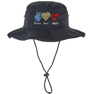 Love Peace Red Lobster Leopard Seafood Lover Lobster Eating Bucket Hat