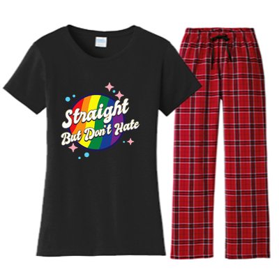 LGBTQIA+ Pride Rainbow Support Women's Flannel Pajama Set