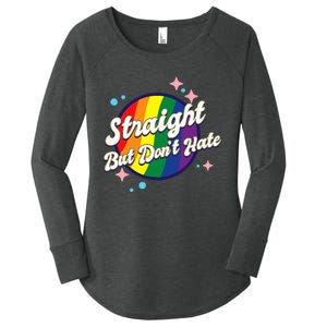 LGBTQIA+ Pride Rainbow Support Women's Perfect Tri Tunic Long Sleeve Shirt