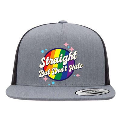 LGBTQIA+ Pride Rainbow Support Flat Bill Trucker Hat