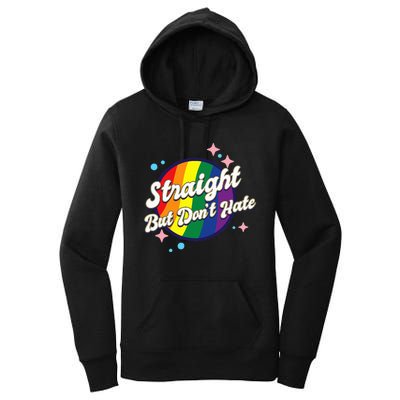 LGBTQIA+ Pride Rainbow Support Women's Pullover Hoodie