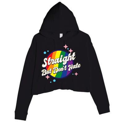 LGBTQIA+ Pride Rainbow Support Crop Fleece Hoodie