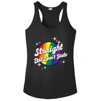 LGBTQIA+ Pride Rainbow Support Ladies PosiCharge Competitor Racerback Tank