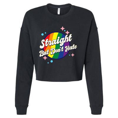 LGBTQIA+ Pride Rainbow Support Cropped Pullover Crew