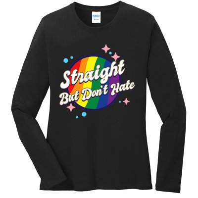 LGBTQIA+ Pride Rainbow Support Ladies Long Sleeve Shirt