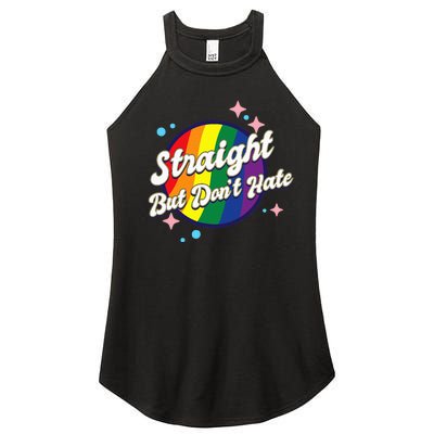 LGBTQIA+ Pride Rainbow Support Women's Perfect Tri Rocker Tank