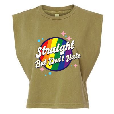 LGBTQIA+ Pride Rainbow Support Garment-Dyed Women's Muscle Tee