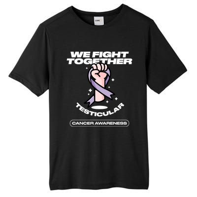 Light Purple Ribbon Family Testicular Cancer Awareness Gift Tall Fusion ChromaSoft Performance T-Shirt