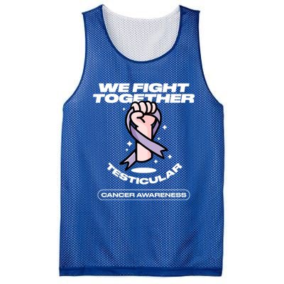 Light Purple Ribbon Family Testicular Cancer Awareness Gift Mesh Reversible Basketball Jersey Tank