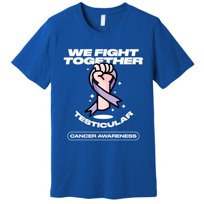 Light Purple Ribbon Family Testicular Cancer Awareness Gift Premium T-Shirt