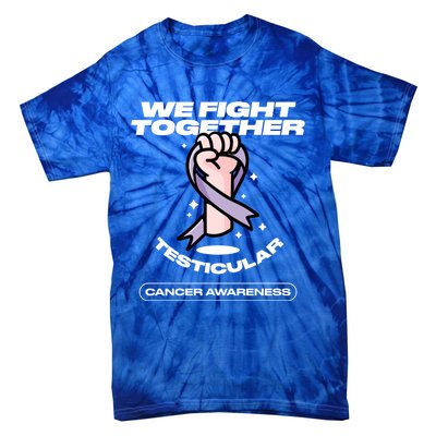 Light Purple Ribbon Family Testicular Cancer Awareness Gift Tie-Dye T-Shirt