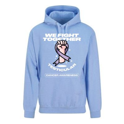 Light Purple Ribbon Family Testicular Cancer Awareness Gift Unisex Surf Hoodie