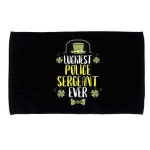 Luckiest Police Sergeant Ever St Patrick's Day Cute Gift Microfiber Hand Towel