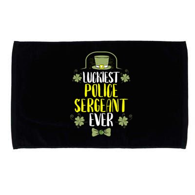 Luckiest Police Sergeant Ever St Patrick's Day Cute Gift Microfiber Hand Towel