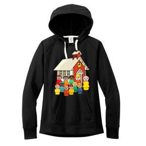 Little People School House Women's Fleece Hoodie