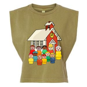 Little People School House Garment-Dyed Women's Muscle Tee