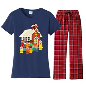 Little People School House Women's Flannel Pajama Set