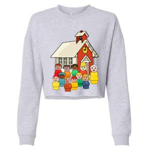 Little People School House Cropped Pullover Crew