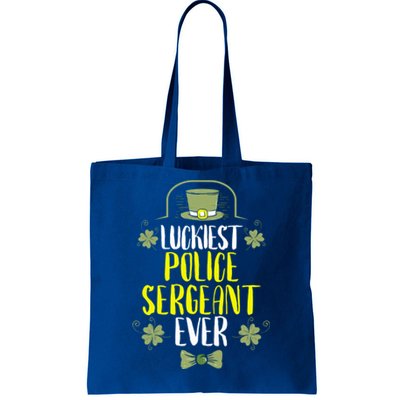 Luckiest Police Sergeant Ever St Patrick's Day Cute Gift Tote Bag