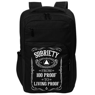 Living Proof Sobriety Anniversary Sober AA NA Recovery Impact Tech Backpack