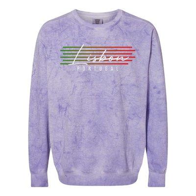 Lisbon Portugal Souvenir Colorblast Crewneck Sweatshirt