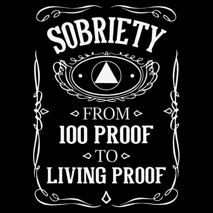 Living Proof Sobriety Anniversary Sober AA NA Recovery T-Shirt